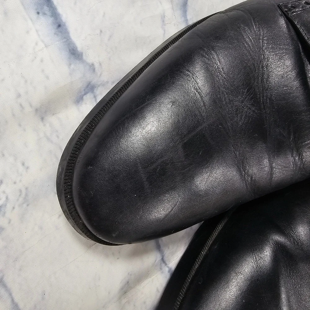 Cole Haan Jefferson Grand.OS Oxford Mens 11 Black Leather Brogue Derby Shoes
